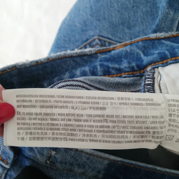 Abercrombie & Fitch Cross Waist The Dad High Rise Jeans Curve Love 0 - Picture 15 of 16